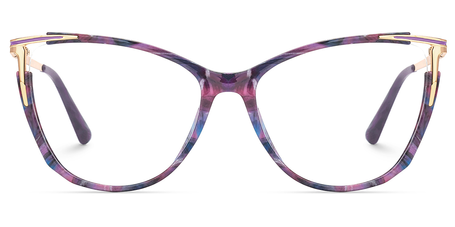New Purple-Tortoise Color for Yomary Mixed-Material Eyeglasses  | ZEELOOL UK0