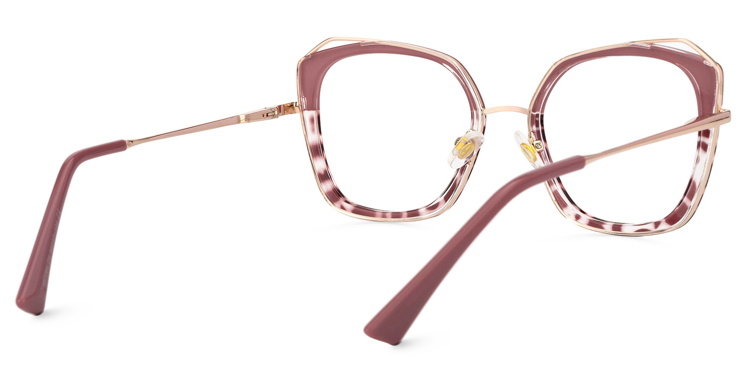 Bilal Square Red Frame Glasses | ZEELOOL UK3