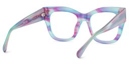 Minfia Square Blue Purple Glasses6