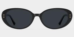 Lennon Black Oval Glasses0