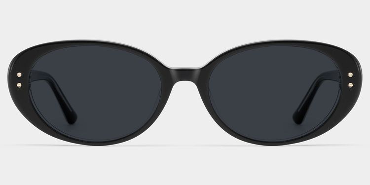 Lennon Black Oval Glasses