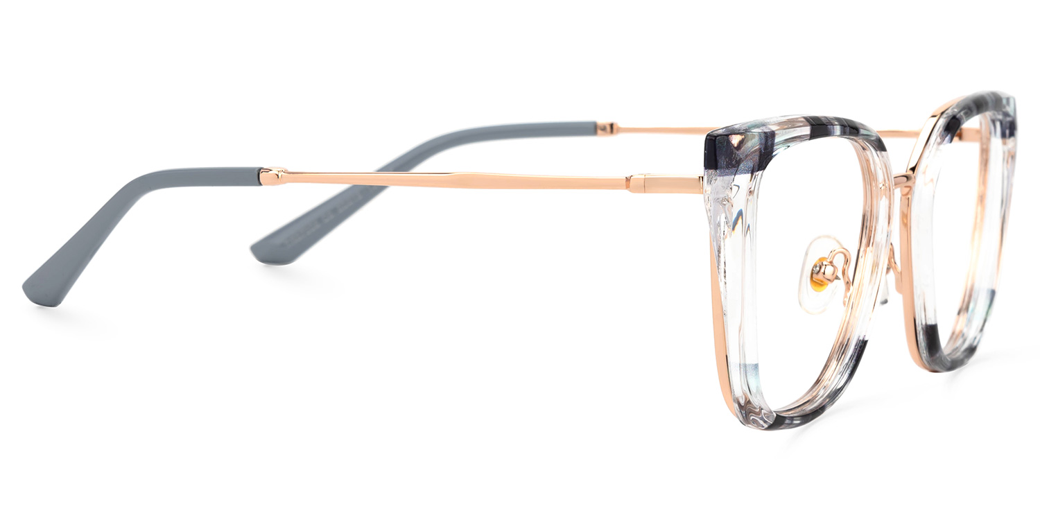 Martins TR90 Rectangle Blue Frame Glasses | ZEELOOL UK2