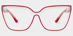 Mirta Red Square Glasses0
