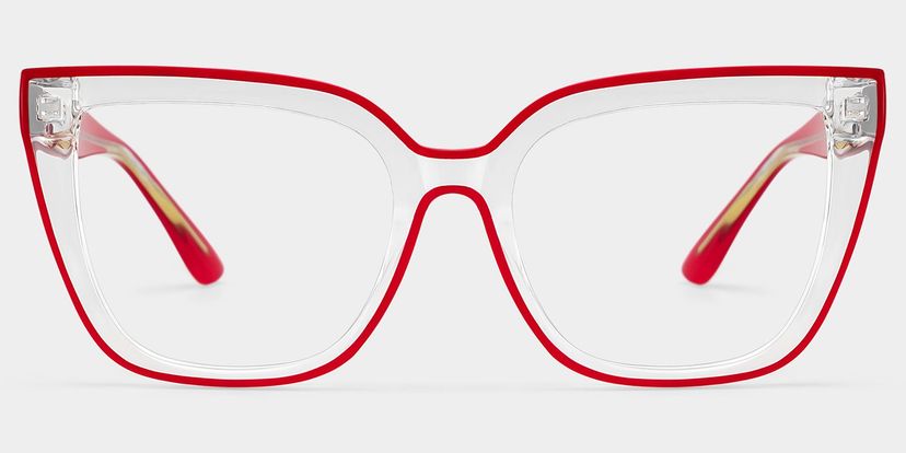 Mirta Red Square Glasses