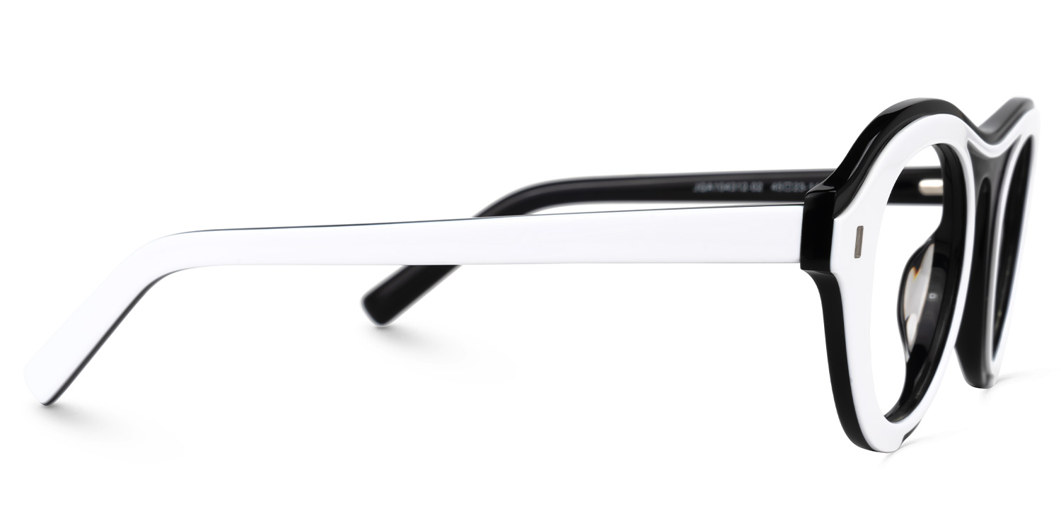 Round Milan White Glasses deals -Zeelool Glasses2