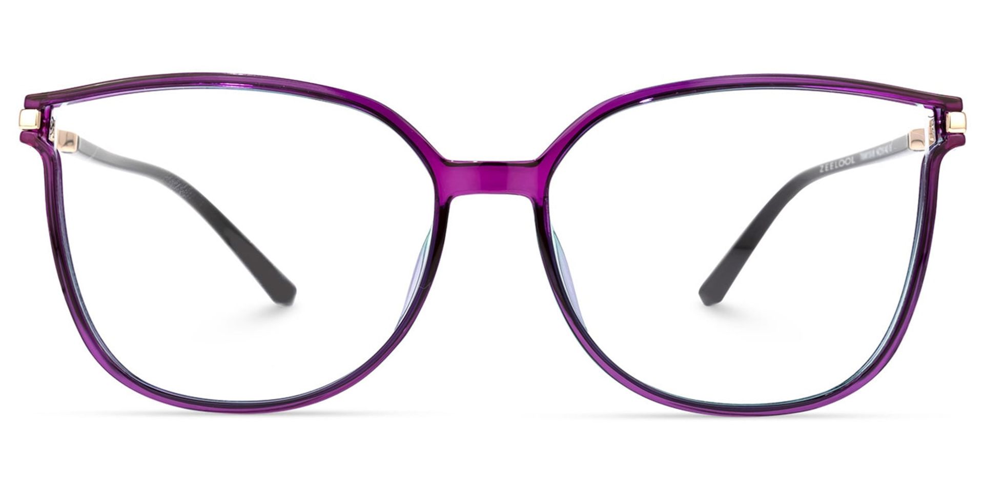 Rodz Square Purple Frame Glasses | Zeelool1