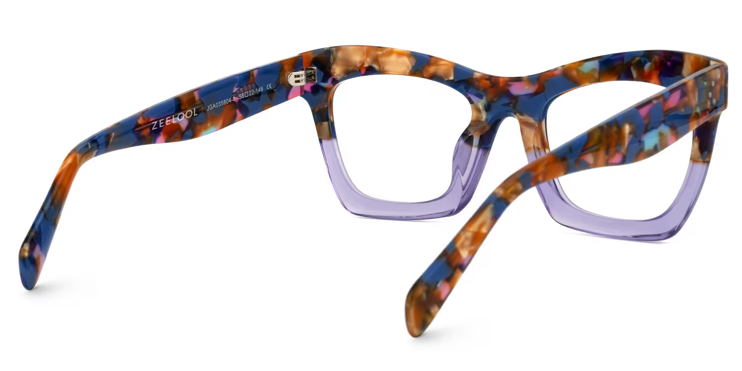 Benitez Square Purple Glasses3