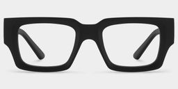 Garza Rectangle Black Glasses0
