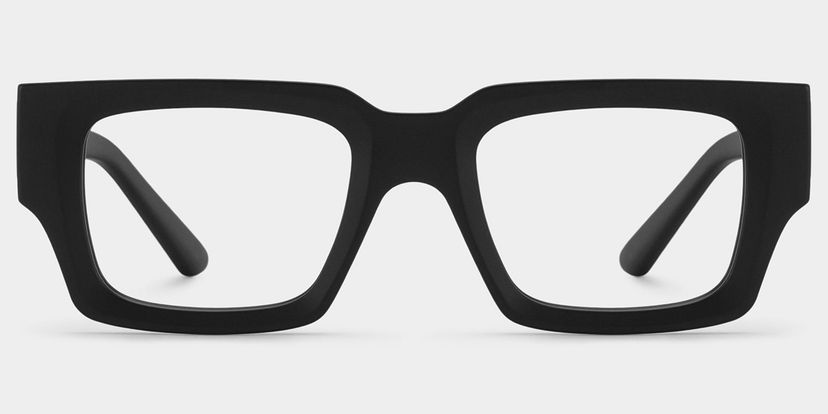 Garza Black Rectangle Glasses