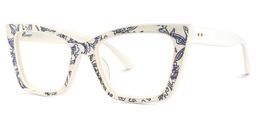 Mcnatt Cateye Blue Floral Glasses3