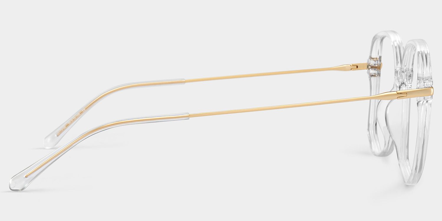 Payton Geometric Clear Eyeglasses | ZEELOOL UK3