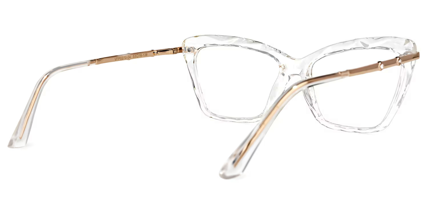 Juliet Crystal Cateye Frame Glasses | ZEELOOL UK3