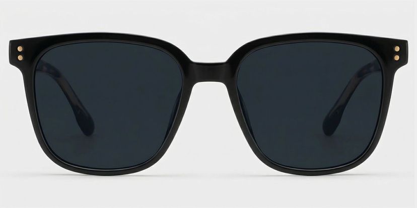 Donnalyn Black Square Sunglasses