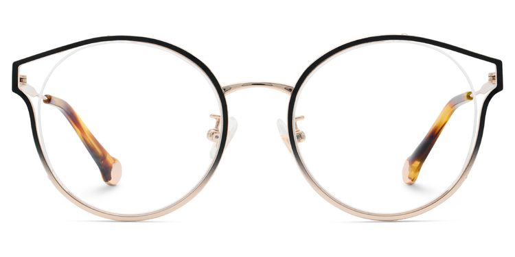 Yaselie Cateye Black Gold Glasses