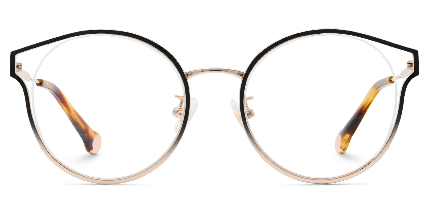 Yaselie Cateye Black Gold Glasses