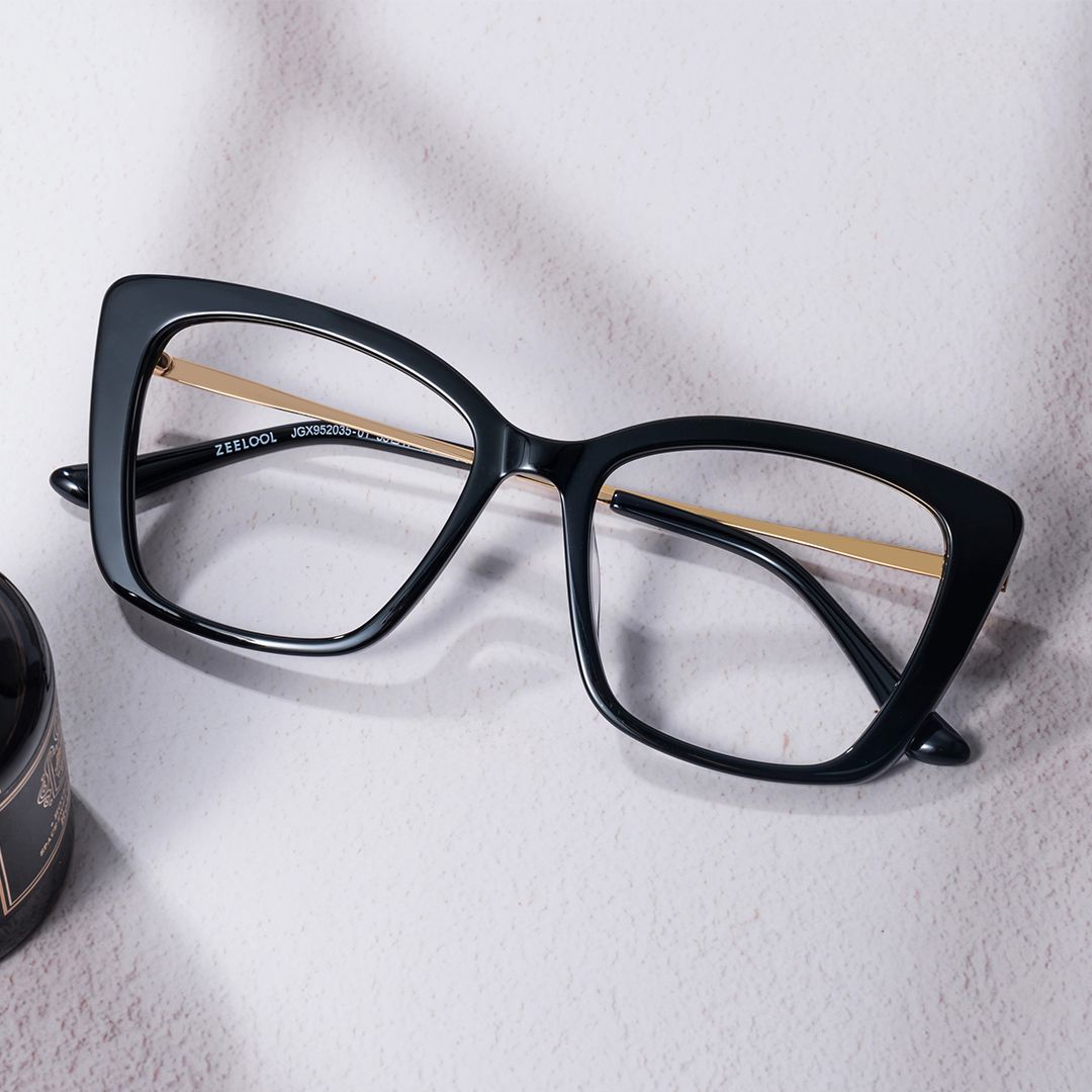 Sheyla Black Cat Eye Frames For Women | ZEELOOL UK0