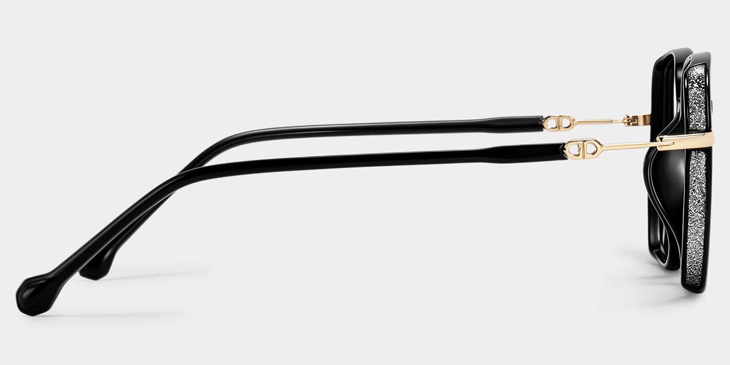 Joana Geometric Black Glasses3