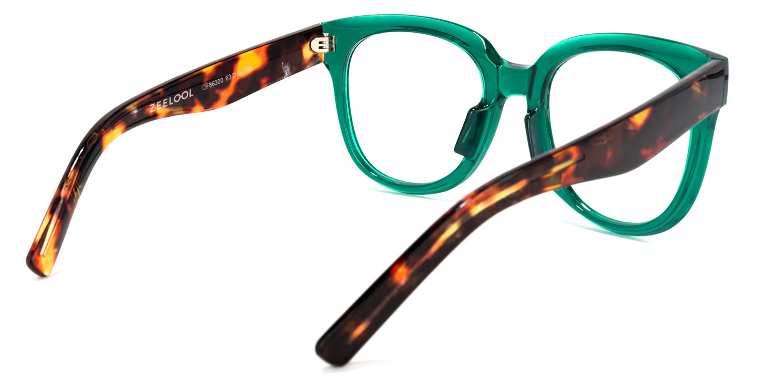 Harrell Square Dark-Green Glasses6