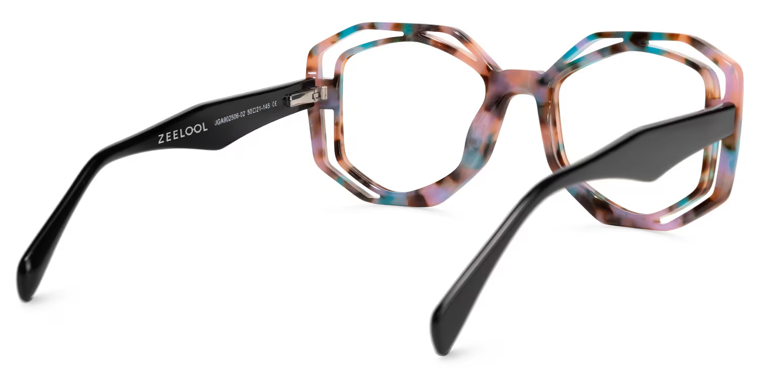 Bobbie Geometric Pink-Tortoise Eyeglasses & Frames3