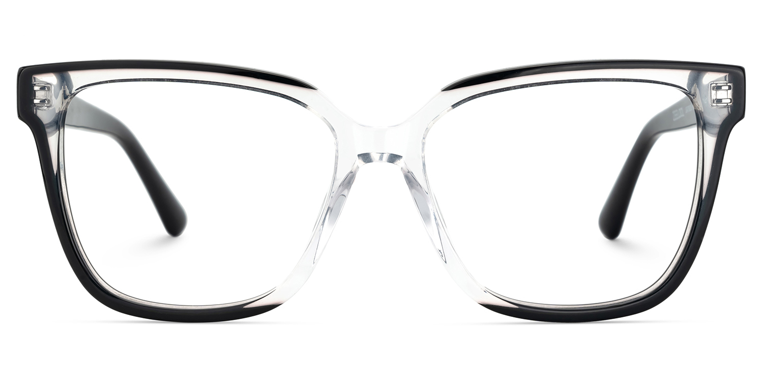 Benguie Black Crystal Square Shape Eyeglasses | ZEELOOL UK1