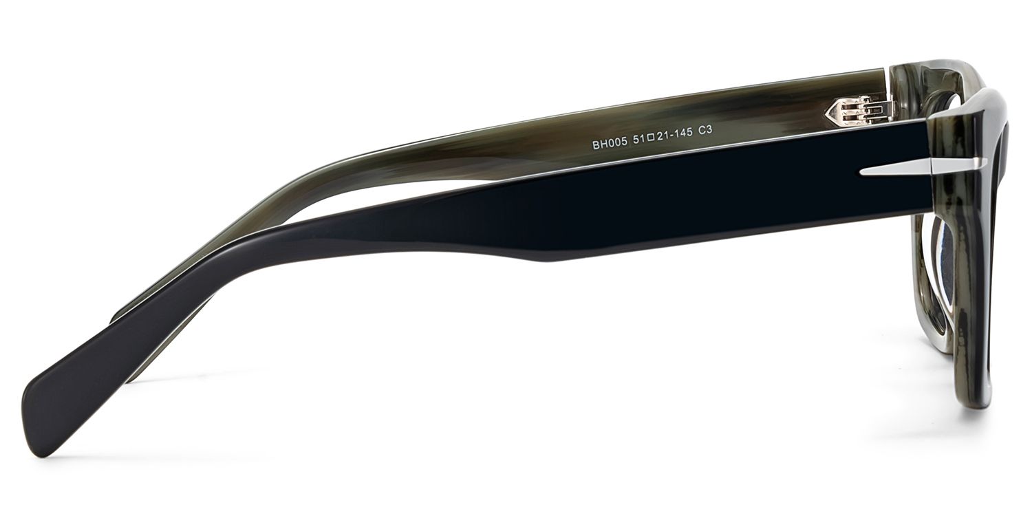Renzo Black Rectangle Sunglasses to Frame Your Face | ZEELOOL UK3