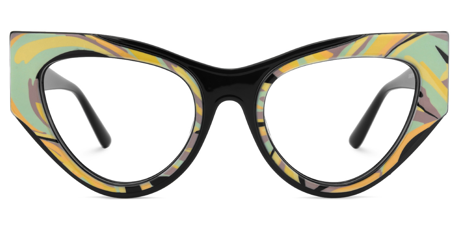 Jallow Cateye Black Glasses0