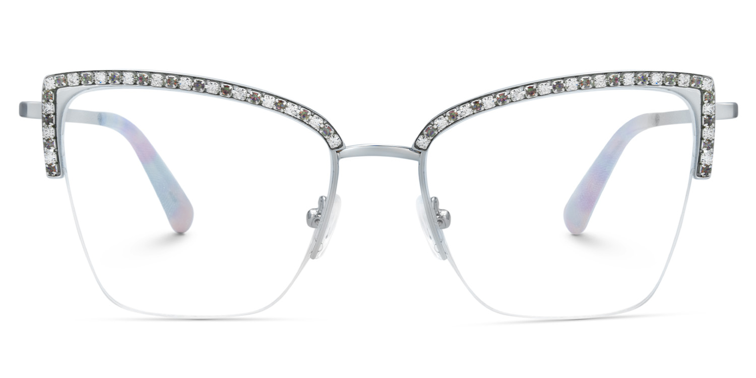 Designer Cat Eye Glasses Frames With Rhinestones0