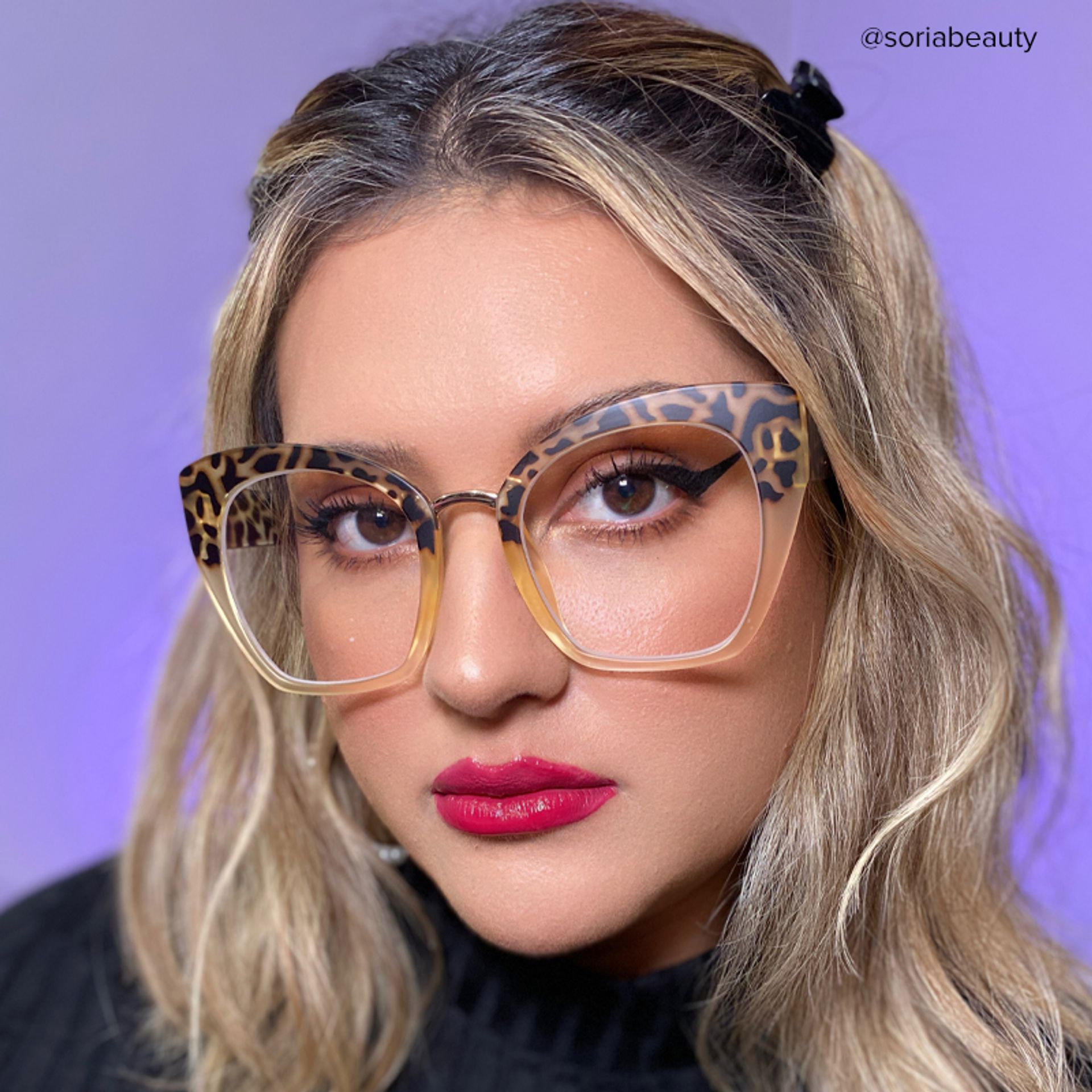 Denis Cat-eye Light Blonde Tortoise Frame Glasses9