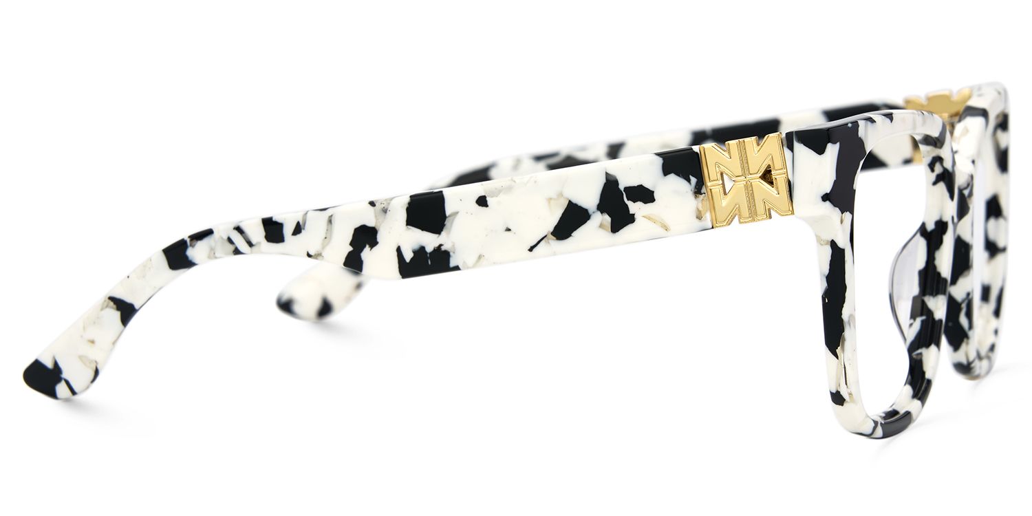 Kerri Wide Cow Print Glasses with Square Frames | ZEELOOL UK4