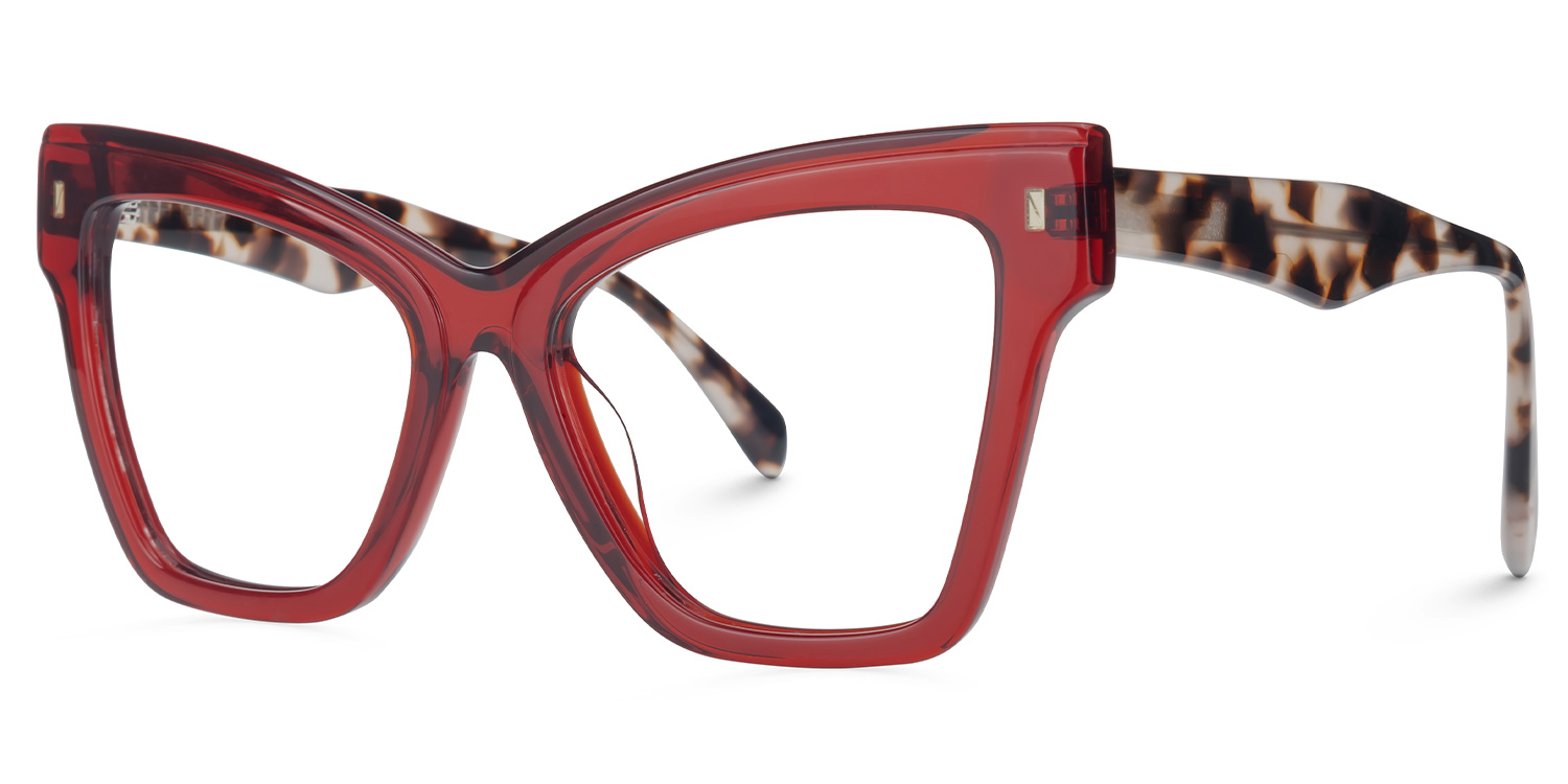 Levette Cateye Red Glasses1