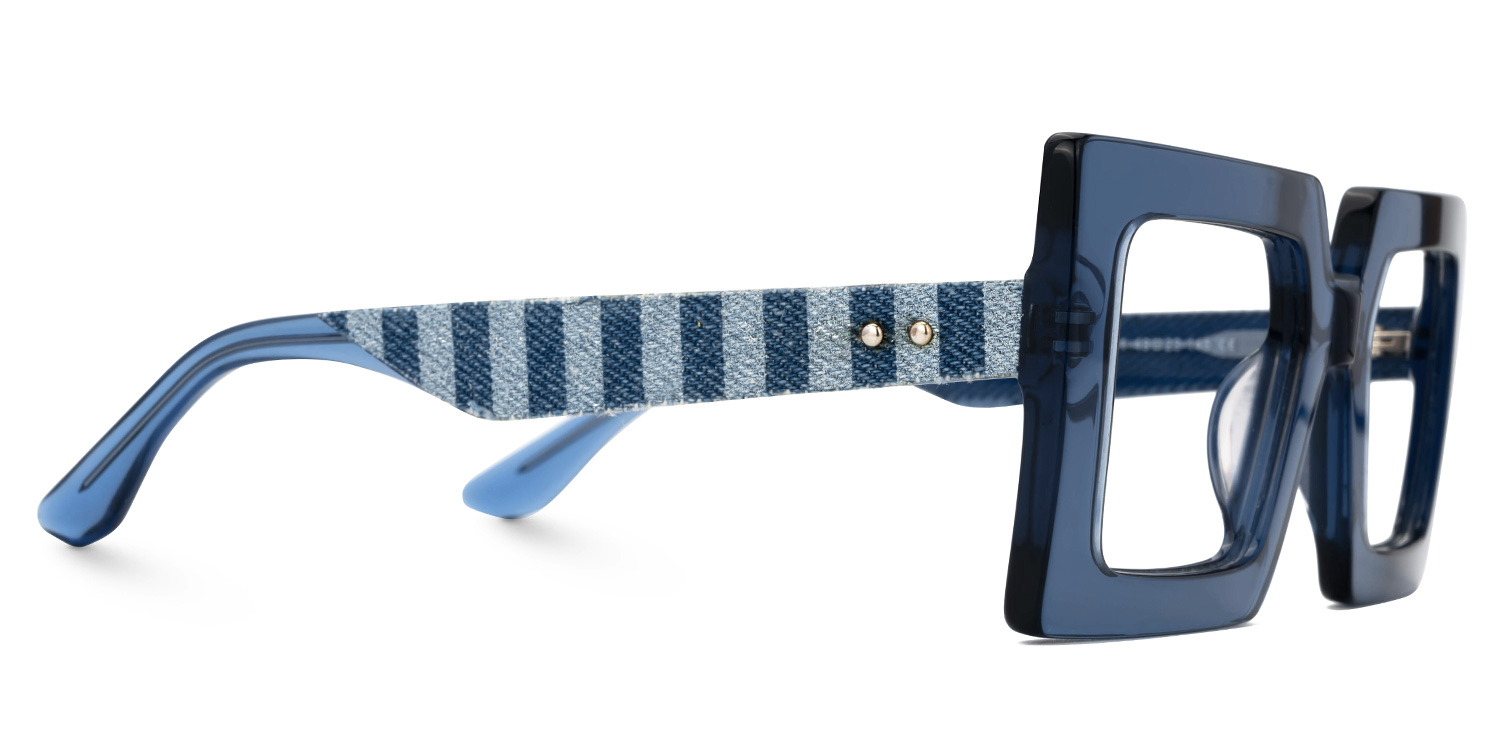 Tiffaney Square Blue Glasses2