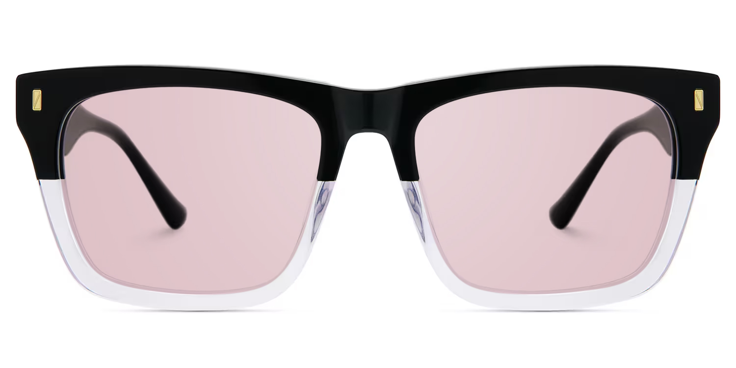 Brookins Rectangle Black Crystal Sunglasses good-img