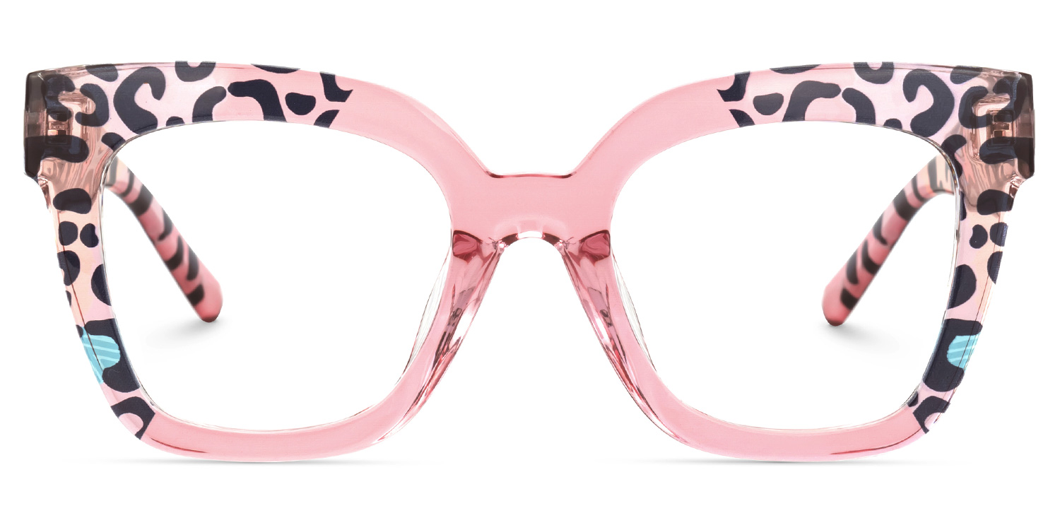 Malcolm Square Pink Leopard Glasses good-img