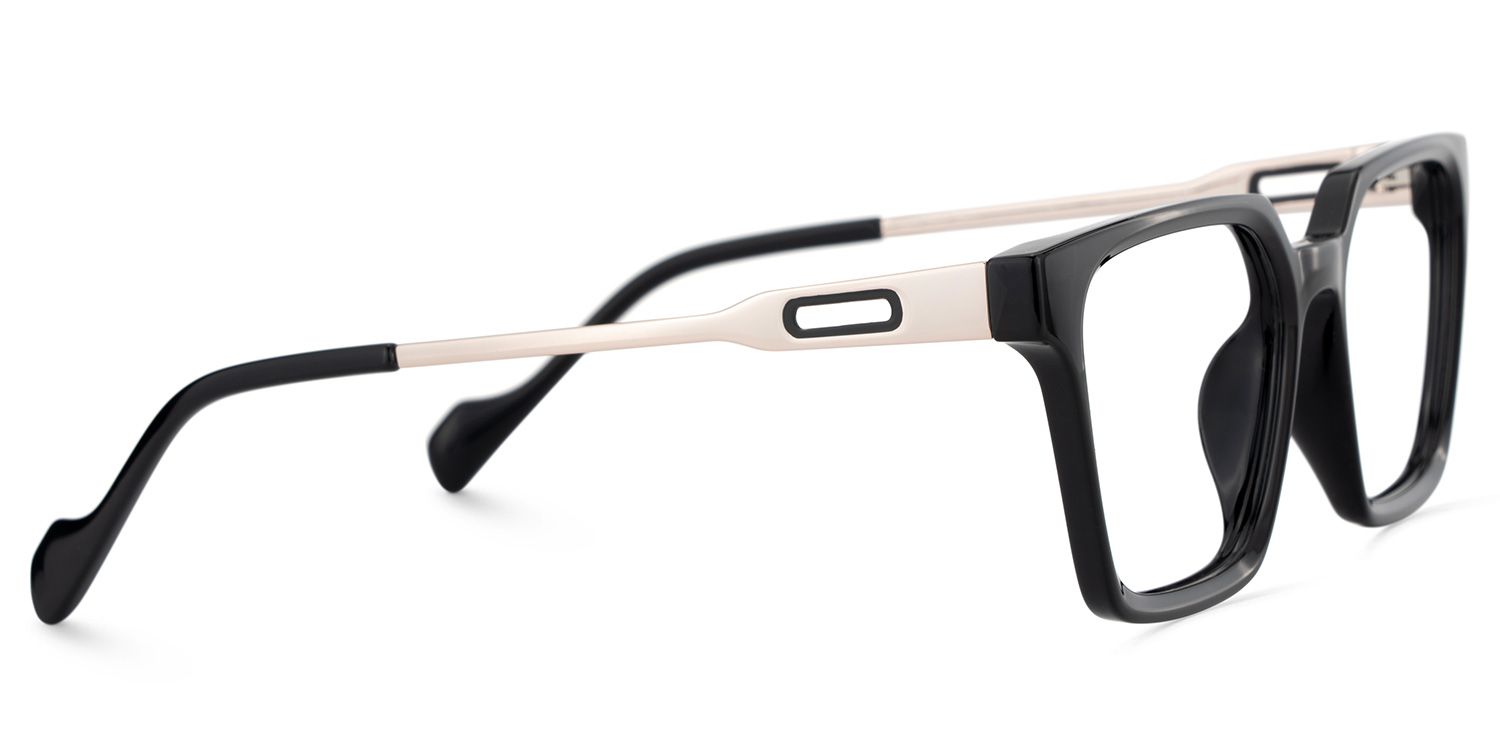 Mabel Eyeglasses in Square Black Frame | Zeelool4
