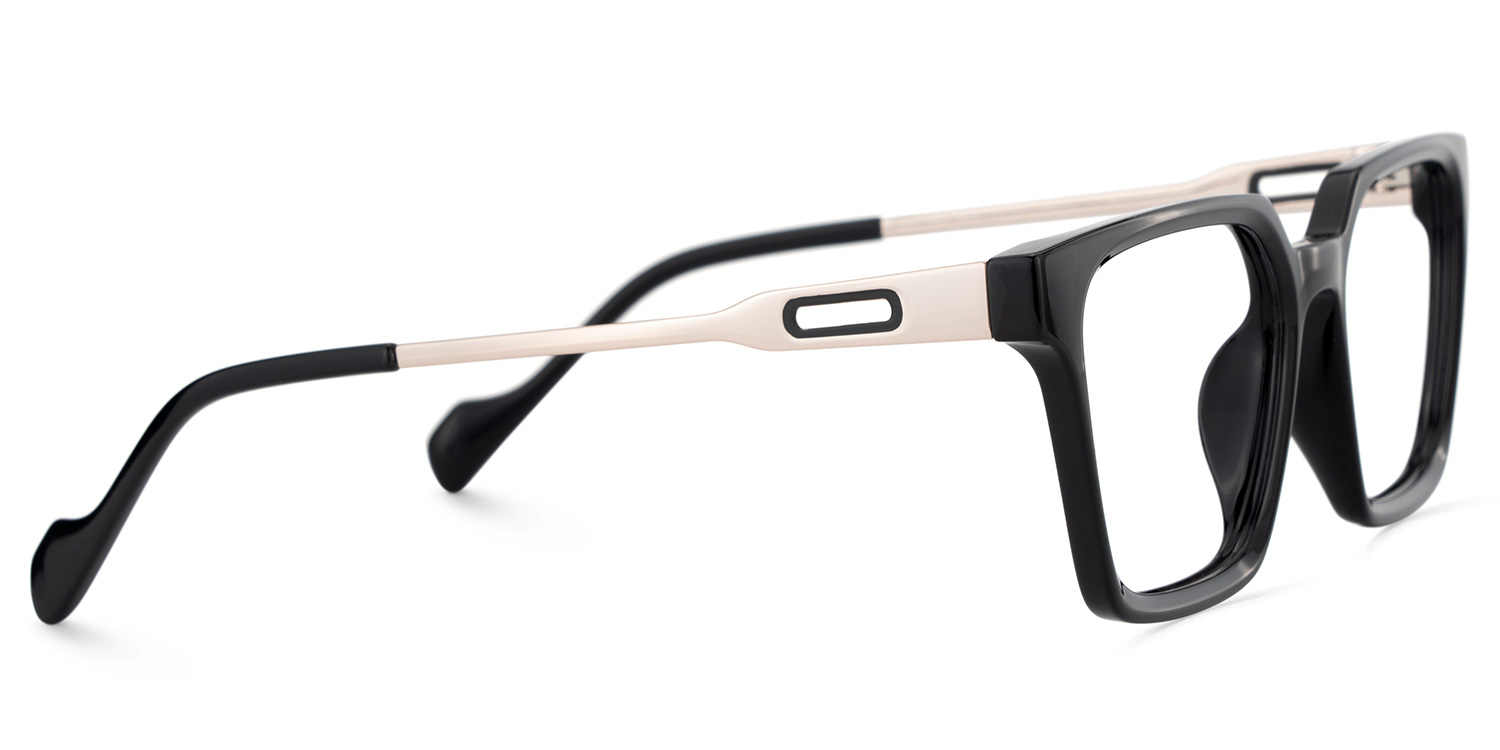 Mabel Eyeglasses in Square Black Frame | ZEELOOL UK4