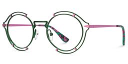 Frazer Round Green Glasses2