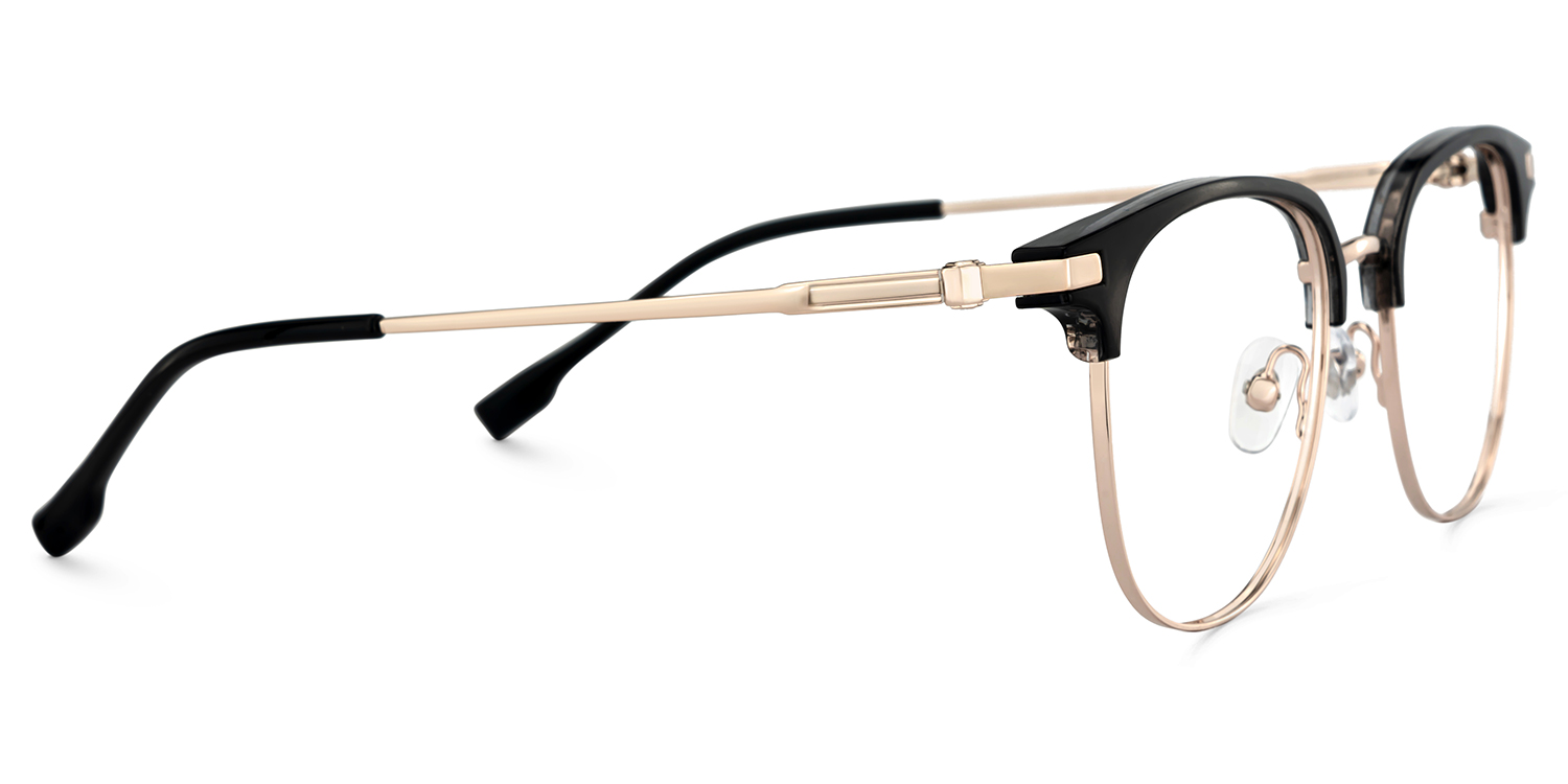 Naranjo Browline Black Glasses4