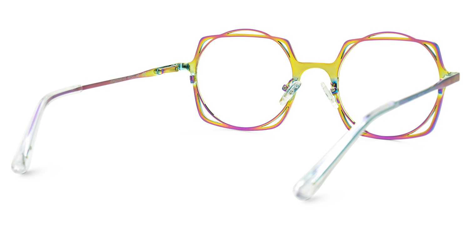 Modebe Iridescent Eyeglass Frames in Square Full-Frame  | ZEELOOL UK3