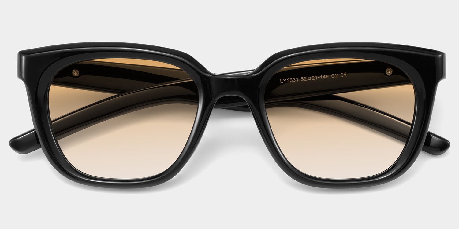 Lyric black Frame Polarized Sunglasses with rectangle Style Online | ZEELOOL UK2