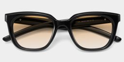 Lyric Rectangle Black Polarized Sunglasses2