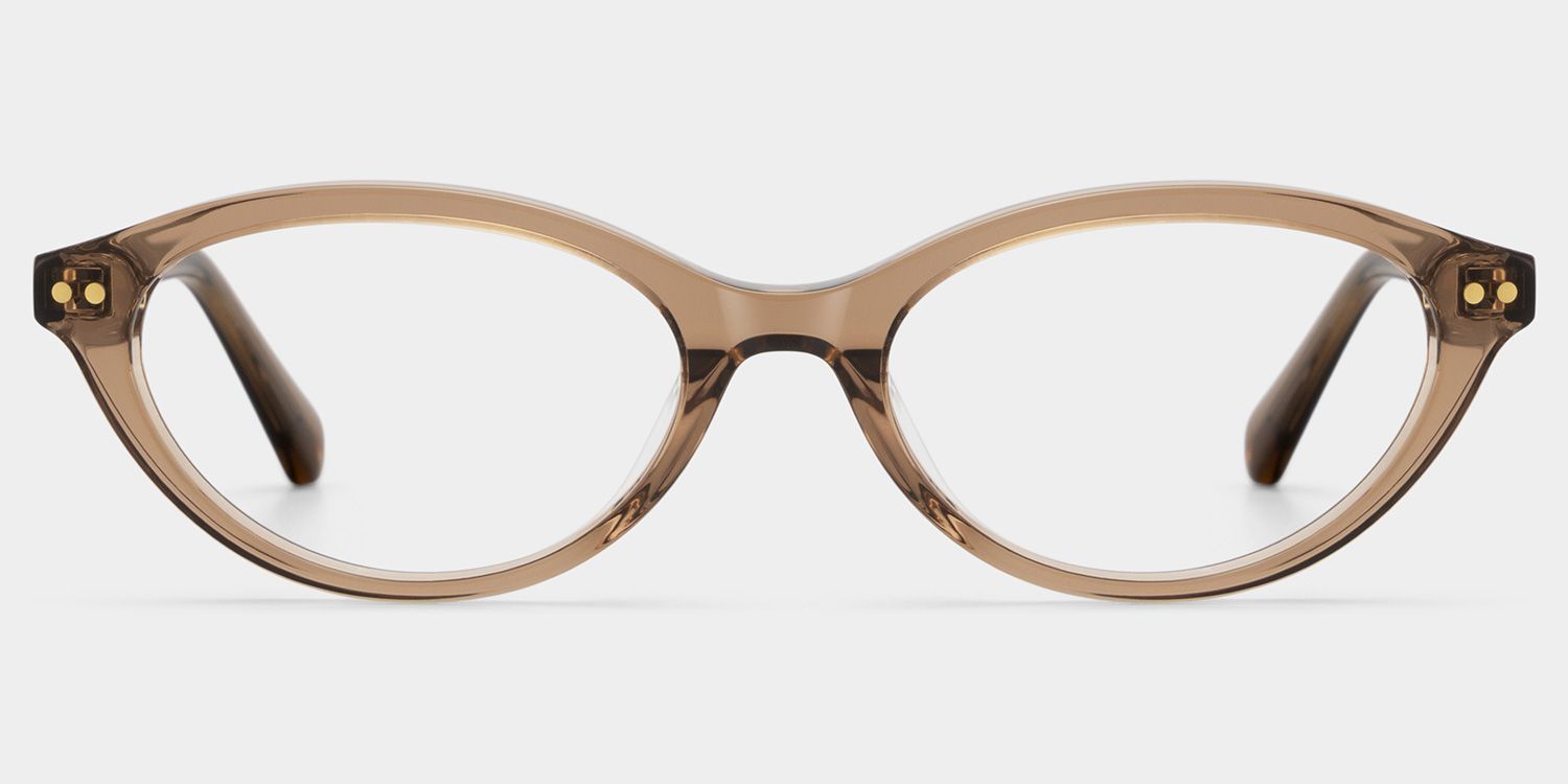 Ashby Brown Narrow Oval-Frame Glasses | Effortless Varsity0