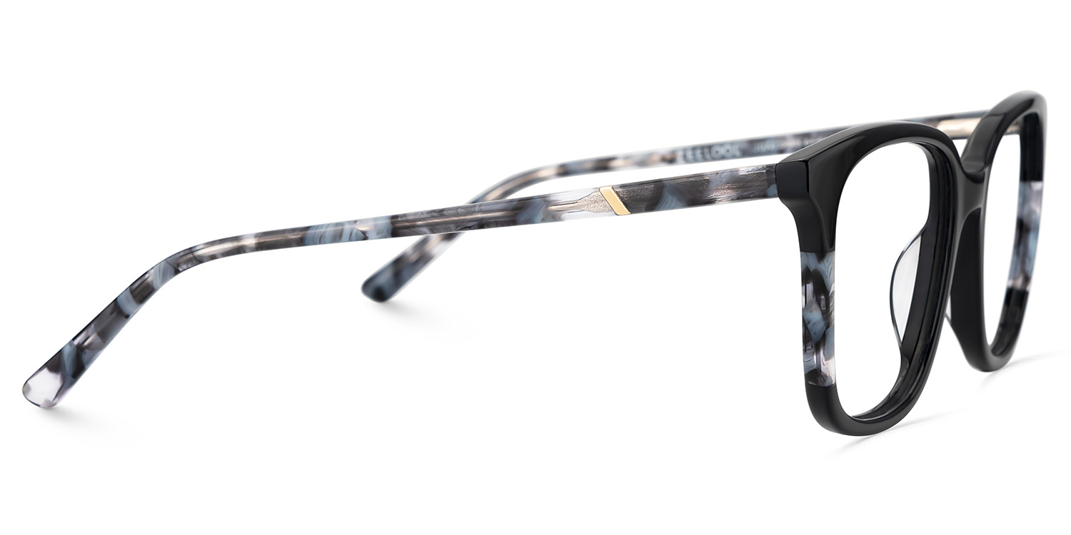 Finnley Acetate Black Frame Glasses with Square Shape | ZEELOOL UK4