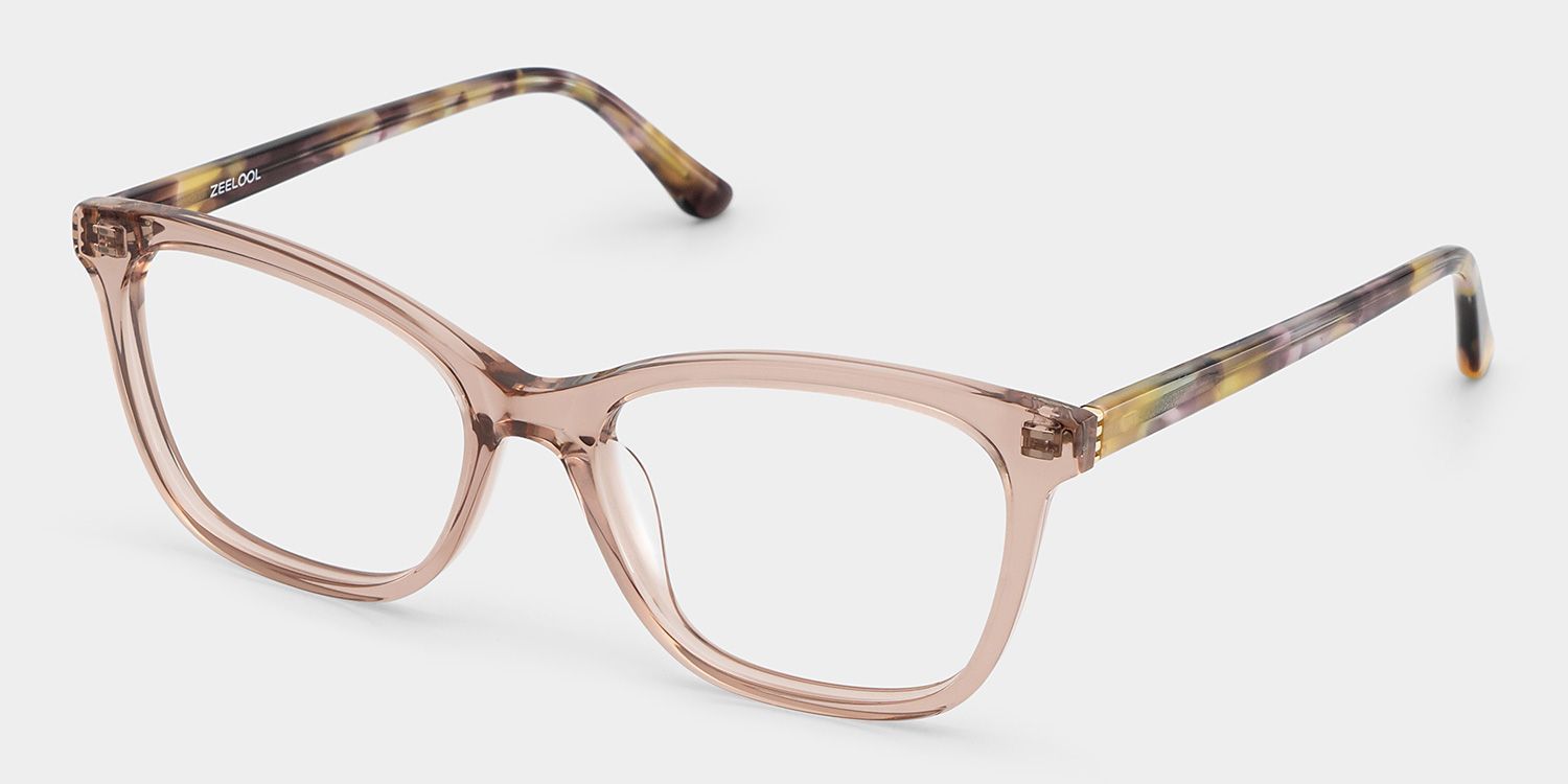 Bella Gardening Pink Floral Rectangle Acetate Glasses | ZEELOOL3