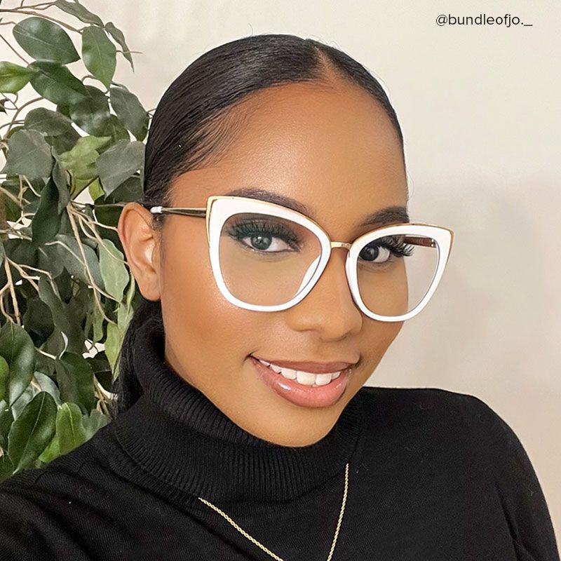 Ruiz Cateye White Glasses | ZEELOOL UK7
