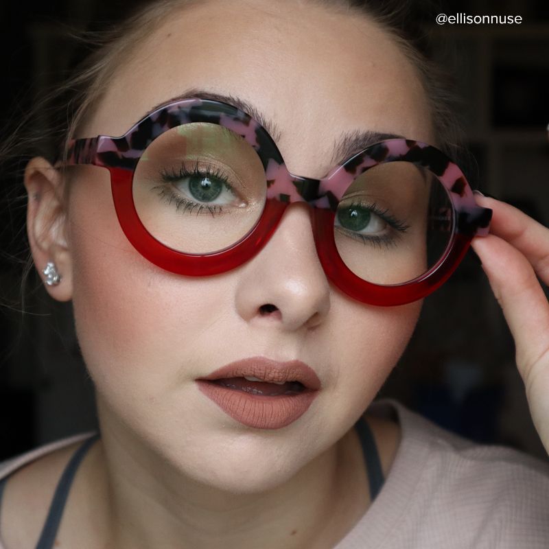 Calhoun Round Two-Tone Frame Glasses | ZEELOOL UK8