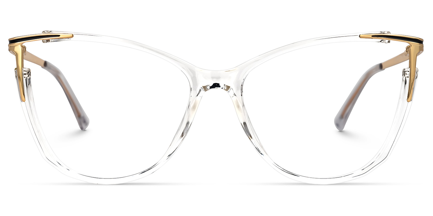 Cat eye Yomary Crystal Frame Glasses | ZEELOOL UK0