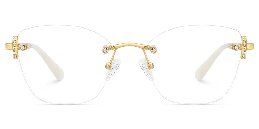 Jaxon Rectangle Gold Glasses