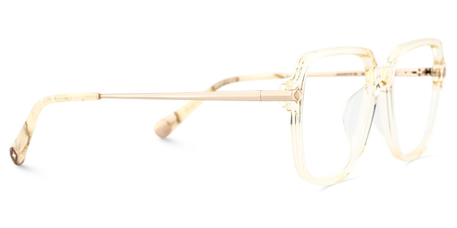 Square Eyeglasses With Yellow2