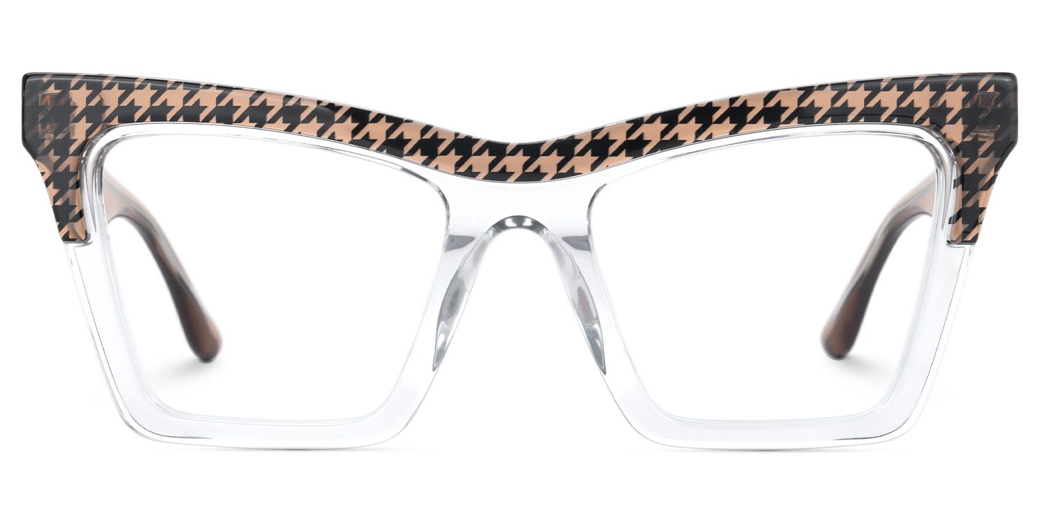 Jaclyn Designer Eyeglasses in Cateye Brown Frame0