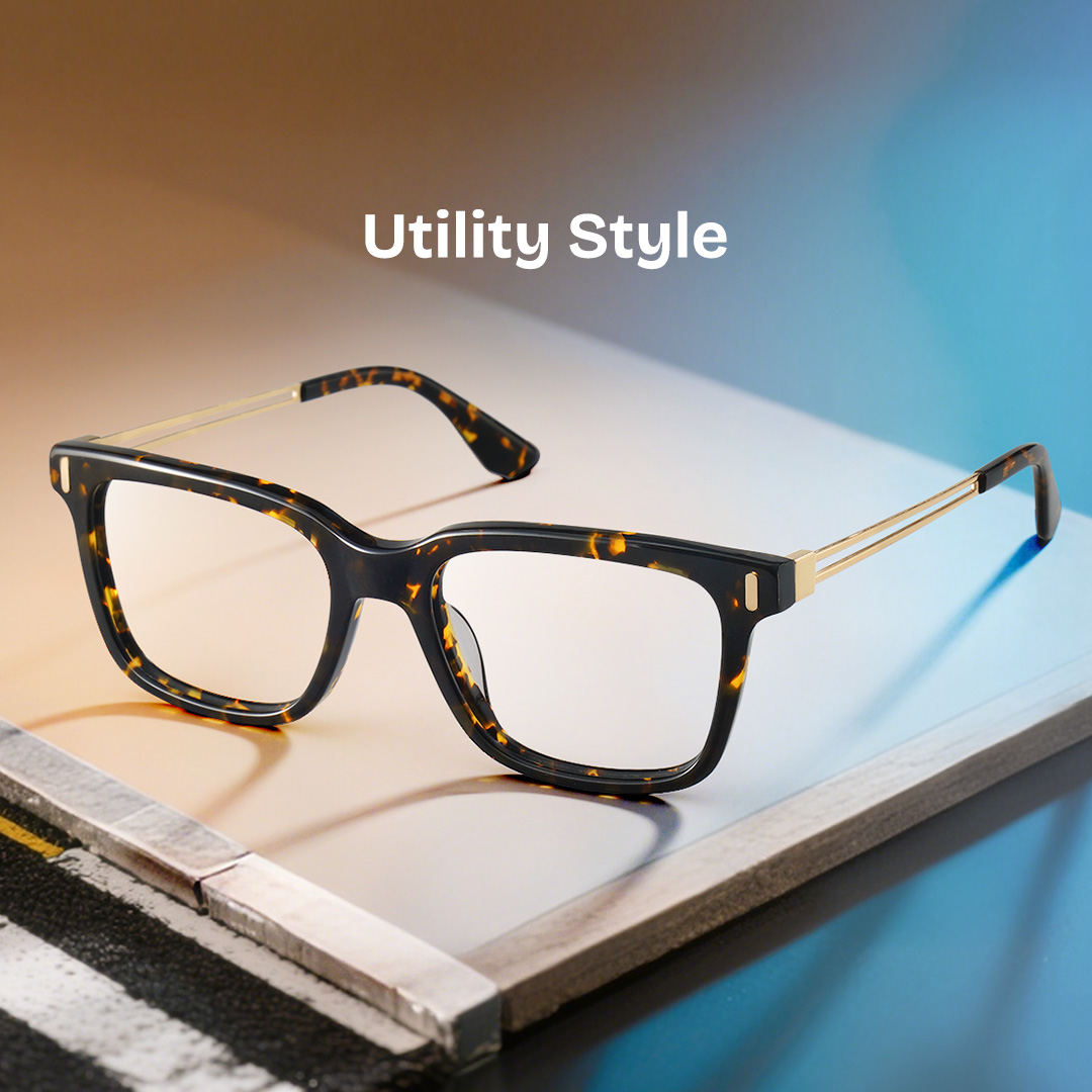 Axel Tortoise Frame Glasses with Rectangle Frame Online | ZEELOOL UK1